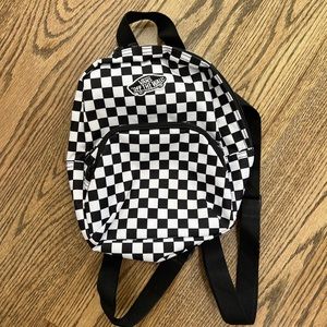 Vans checkered mini backpack barely used